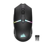 CORSAIR NIGHTSABRE RGB Wireless Gaming Mouse for FPS, MOBA - 26,000 DPI - 11 Programmable Buttons - Up to 100hrs Battery - iCUE Compatible - Black