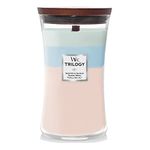 WoodWick Large Hourglass Candle, Ocean - Premium Soy Blend Wax, Pluswick Innovation Wood Wick, Made in USA