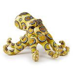 Zappi Co Plush Children's Stuffed Soft Cuddly Plush Toy-Part of Safari Animals Collection, Perfect for Kids (27cm Length) (Blue Ringed Octopus)