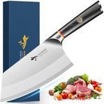 MAD SHARK High-end Cleaver Knife 7 Inch for Vegetable and Boneless Meat, Razor Sharp Chinese Chef Knife, kitchen Knife, Meat Cleaver Knife, Chopping Knife, with beautiful Pakkawood Handle