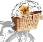 Wiklibox Natural Wicker Dog Bike Ba
