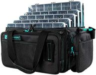 Evolution Outdoor Drift Series Topless Horizontal Tackle Bag – Seafoam, 3700 Size, Outdoor Rucksack w/ 5 Fishing Tackle Trays, Padded Handle and Shoulder Strap, Tackle Carrying Case