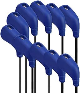 PGM Golf Club Covers, 10pcs Protective Washable Golf Iron Head Covers Set with Number Opening, Easy On and Off, Fits Right Handed Brands