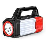 Eveready DL282 Boomray, Rechargeable 1.5W Torch + 6W Sidelight, Multifunctional Torch with Built-in Bluetooth Speaker & FM Radio, USB/SD Card Music Playback, Powerbank, AC Adapter Charging