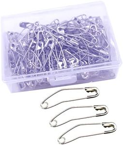 IRIIRIO Curved Safety Pins 38mm/1.5inch Metal Basting Pins for Quilting Curved (100 Counts)