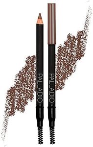 Palladio Brow Pencil & Brush for Eyebrows, Dark Brown