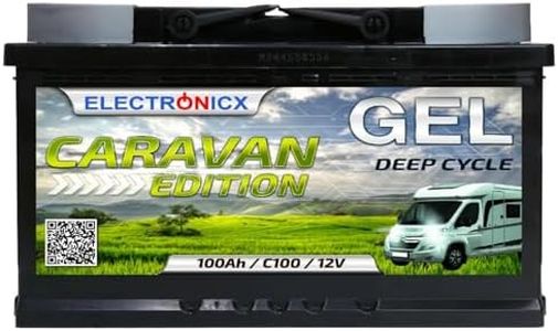Batterie GEL 12V 100Ah Décharge Lente – Batterie Sans Entretien pour Camping-Car, Voiture, Bateau, Jardin, Systèmes Solaires et Off-Grid – Batterie Énergie Electronicx Caravan Edition