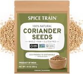 Whole Coriander Seed (283g/10oz) Premium Grade | Pure & Flavorful Coriander Seeds - Indian Origin | Non GMO, Gluten Free | Perfect for Cooking & Seasoning | Resealable Ziplock Pouch