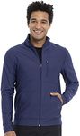 Cherokee Mens Scrub Jacket with a Standard Collar, Zipper Front and 4 Pockets CK399, M, Navy