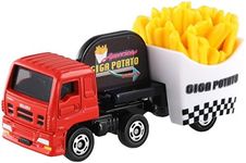 Takara Tomy Tomica No. 55 Isuzu Giga French Fries Car (Box), Mini Car, Toy, Ages 3 and Up, Boxed, Toy Safety Standards Passed, ST Mark Certified, Tomica Takara Tomy