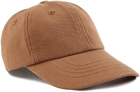 Peecabe Plain Toddler Baseball Hat Unisex Cotton Kids Trucker Hat Adjustable Baby Boys Sun Caps Girls Baseball Cap 1-5Y, Brown, 3-6 Years