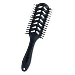 ZEYU Vent Hairbrush for Fast Drying and Detangling, Lightweight Brush with Ergonomic Handle, Suitable For All Hair Types, Reduces Frizz and Breakage (Black)