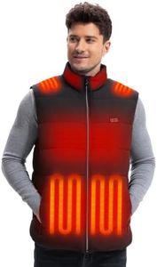 Men's Electric Heated Vest Rechargeable Lightweight Coat with Battery Pack