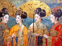 Silk and Splendor: an Imperial Puzzle Panorama - 1000 Piece Tang Dynasty Art Jigsaw Puzzle, Textured Oil and Watercolor Mix, Masterpiece for Adults, Puzzle Challenge by Cross & Glory