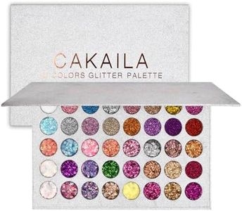 Jinlaili 40 Colores Paleta de Sombras de Ojos Metálicas, Brillante Paleta de sombras de ojos altamente pigmentadas, Paleta de maquillaje cosmético para ojos brillantes nacarados
