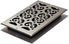 Decor Grates SP610W-NKL Design Scroll 6x10 Wall/Ceiling Register, Brushed Nickel Finish