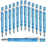 KOLOWKO Personalized 2 in 1 stylus Ballpoint pen, up to 1000 bulk/Custom Engraved Name, Text, Message - ballpoint pen for business, graduation, anniversary, communion gifts