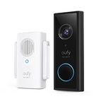 eufy Security Video Doorbell Wireless S210 2K (Battery-Powered) with Chime, No Monthly Fee, On-Device AI for Human Detection, 16 GB Local Storage, 2-Way Audio Doorbell, Motion Only