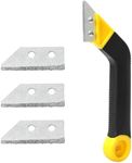 Grout Remover Tile Grout Saw Angled Grout Scraping Rake Tool with 3 Pieces Extra Replacement Accessories for Tile Cleaning