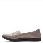 Clarks CloudSteppers Women's Breeze Sol Loafer, Taupe Metallic Synthetic, 8.5 Medium US