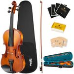 Mendini 15-Inch MA350 Satin Antique Solid Wood Viola with Case, Bow, Rosin, Bridge and Strings