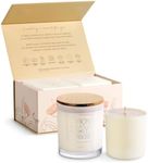 Byron Bay Candles Pure Soy Candle & Refill Set - Essential Oils: Lavender, Grapefruit, Patchouli, Lemongrass, Clary Sage, Bergamot - Scented Candle Gift Set, Vegan-Friendly, Perfect for Gifts