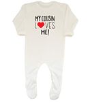 Shopagift Baby My Cousin Loves Me Sleepsuit Romper White