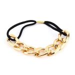 El Regalo Metal Chain Ponytail Holder | Vintage Alloy Elastic Hair Rope Women Girl Hair Ties Ring Hair Accessories for Girls & Women (Golden)