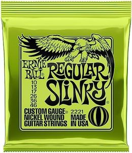 Ernie Ball Regular Slinky Nickel Wound Electric Guitar Strings, 10-46 Gauge (P02221)