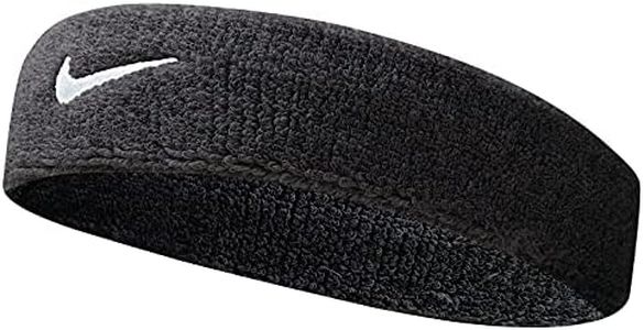 Nike Swoosh Headband (One Size, Black/White)