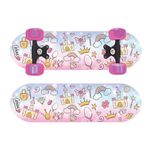 OzBozz PRINCESSES SKATEBOARD WITH FLASHING WHEELS - 17 INCH DECK - Beautiful Princess Graphics - Wheels Light Up When Moving, Assorted Designs and Colours