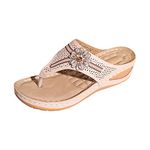 Womens Summer Slippers,Arch Support Anti-Slip Breathable Sandal,Wedge Flip Flop,Platform Flip Flops,Walking Shoes,Summer Shoes Women,Fitflops Women,Comfy Orthotic Sandals
