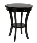 Frenchi Home Furnishing Frenchi Furniture Wood Round Table with Drawer & Shelf ,Espresso …