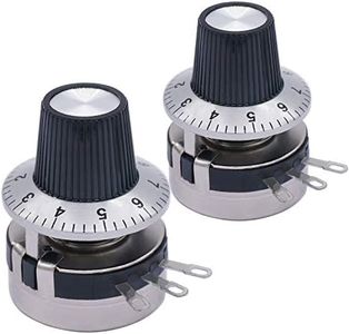 TWTADE / 2pcs Single Turn Rotary Carbon Linear Variable Potentiometer + 2pcs Knob WTH118-2W 10K Ohm