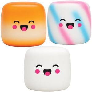 Squeeze Please 3 Pack Marshmallow Stress Relief Sensory Fidget Squishy Toy