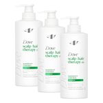 Dove Scalp + Hair Therapy Dandruff Control Shampoo hair care with Salicylic Acid, Piroctone and Panthenol for up to 100% flake-free scalp* 400 ml (Pack of 3)