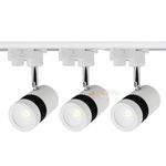 JACKAL® LED 9 Watts Indoor Ceiling Spot Light/Focus Light/Track Light (White) Pack of 3 Flexibly Rotatable Light Head | Perfect for Kitchen, Living Room & Malls – Trackway Included (White Body)