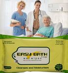 LADY HAWK Easy Bath Wet Wipes Bulk Economy Packs Extra Large Bed Bath Towel Wipes for Adults, Patient, Baby Wipes. Moisturizing Refreshing Sponge Bath. 10 Wipes/Pack Microwaveable Easy Bath Wet Wipes