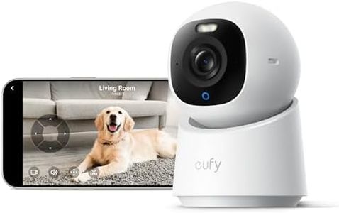 eufy Indoor Cam E30, Latest Generation, 4K UHD Security Camera, 360 Pan-Tilt, Color Night Vision, AI Detection for Human/Pet/Audio/Crying, Human/Pet Auto Tracking, Works with Homekit