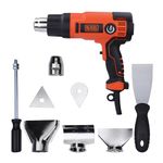 BLACK+DECKER KX2200-QS 2000W 230V Corded Electric 2-Speed Heat Gun with Dual Temperature Control for Drying Paint Coats, Remelting Adhesives & Shrink Wrapping, 1 Year Warranty, ORANGE & BLACK