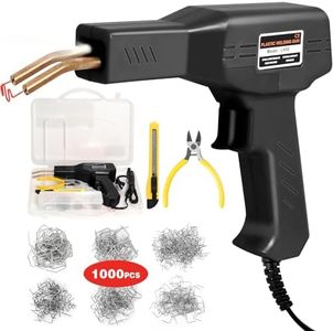 ATOLS Plastic Welding Machine Car Bumper Repair Kit, Plastic Welder Machine, 50W Hot Stapler Plastic Repair Kit, Hot Staple Gun Car Bumper Crack Repair Kit with Plier & 4 Types Hot Wave Flat Staples