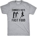 Mens Zombies Hate Fast Food Tshirt 