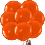 Prextex Orange Giant Balloons - 8 Jumbo 36 Inch Orange Balloons for Photo Shoot, Wedding, Baby Shower, Birthday Party and Event Decoration - Strong Latex Big Round Balloons - Helium Quality