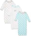 Luvable Friends Baby Girls' Cotton Gowns, Elephant, Preemie-Newborn