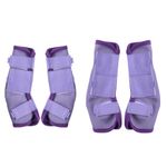 Horse Fly Boots - Fly Horse Boots Perfect for Equine Leg Wraps and Maximum Horse Fly Protection Set of 4 (Violet, Full)