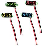 KeeYees 0.28 Inch Two Wires Mini Digital Voltmeter Panel DC 2.5V-30V Voltage Tester Meter LED Display (4 Colors)