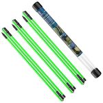 Rhino Valley Golf Alignment Sticks 3 Pack, 48'' Collapsible Alignment Sticks for Aiming, Putting, Full Swing Trainer, Golf Alignment Rods with Clear Tube Case, Portable Golf Training Equipment