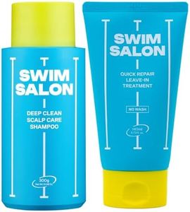 SWIM SALON Swimmers Chlorine Removal Shampoo & Leave-In Hair Treatment Set | Vitamin C Neutralizes Chlorine Damage | Repair & Hydrate Swim Hair Care | Free of Sulfates & Parabens (10.58 oz + 4.73 oz)