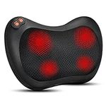 iKristin Back Neck Massager,Shiatsu Massage Pillow with Heat, Deep Tissue Kneading Massager for Shoulder,Back,Legs,Electric Back Massager,Massage at Home,Car