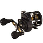 PENN Fathom® II Level Wind, Saltwater Fishing Reel, Conventional Reels, Sea - Nearshore/Lake Fishing, Shore and Kayak Fishing, Unisex, Black Gold, 30 | Left Hand